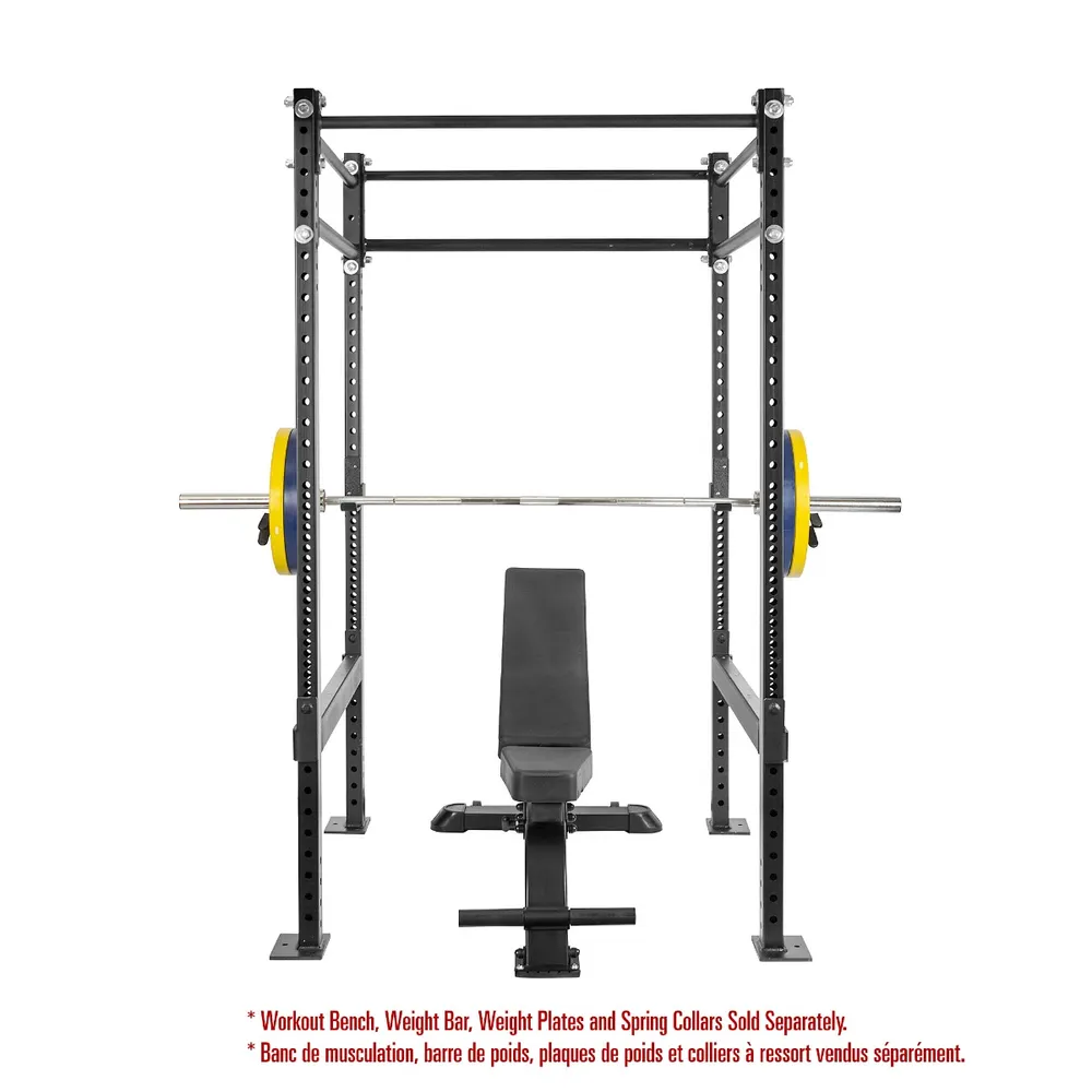CrossBox P8200 Power Rack w/Big Beam Safety Spotters, 43" Black - Image 4