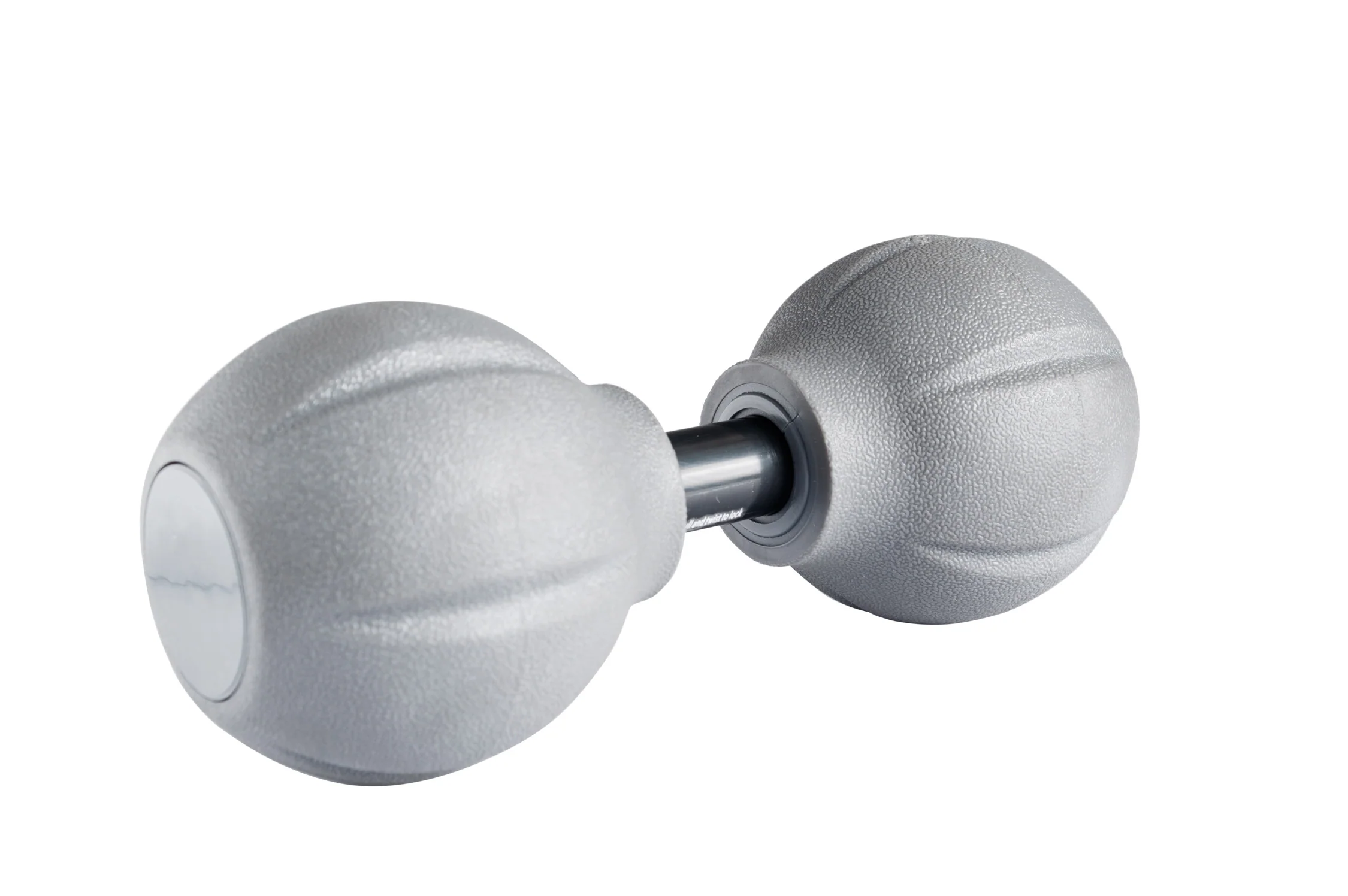Double Massage Ball, Adj Length, Grey with black handle - Image 3
