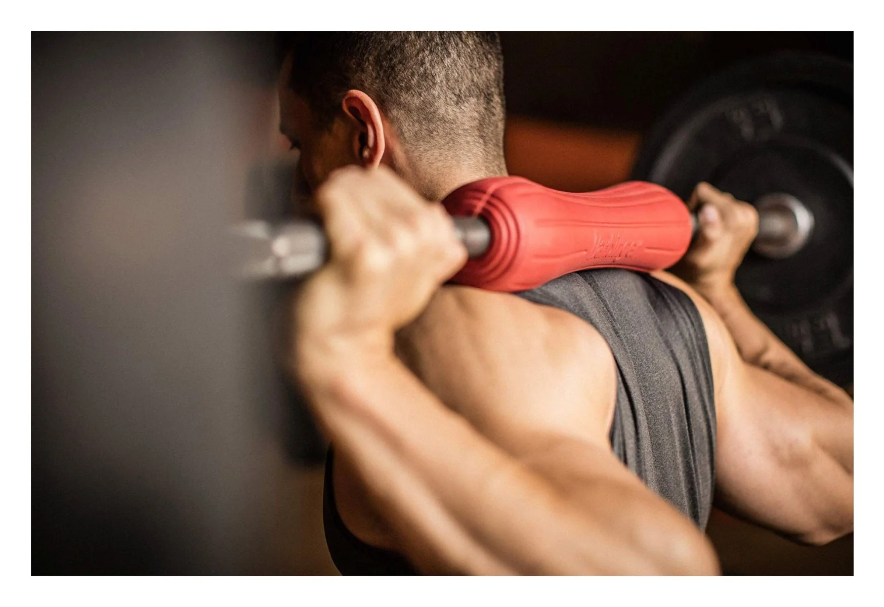 Harbinger ErgoFit Barbell Pad, Red, 15" - Image 3