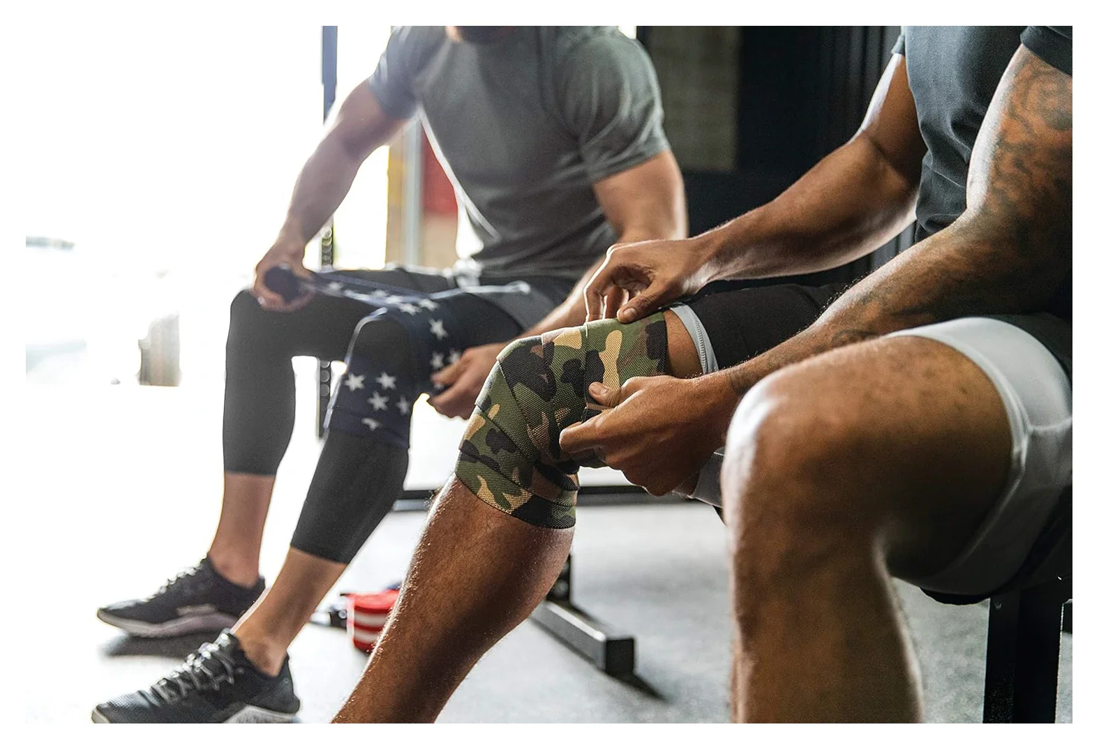 Harbinger Knee Wraps, pair, Camo - Image 3