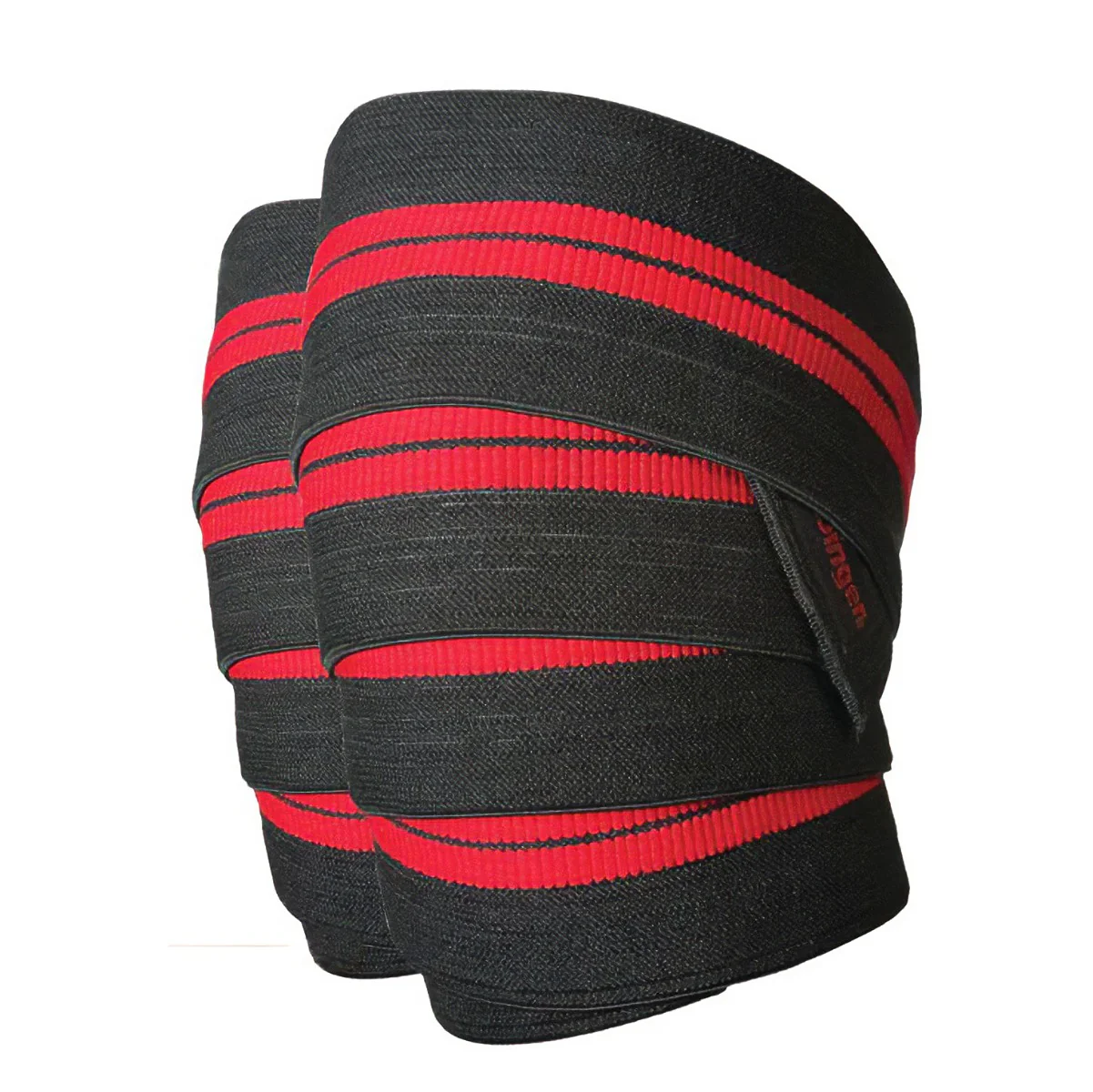 Harbinger Knee Wraps, pair, Red, Black