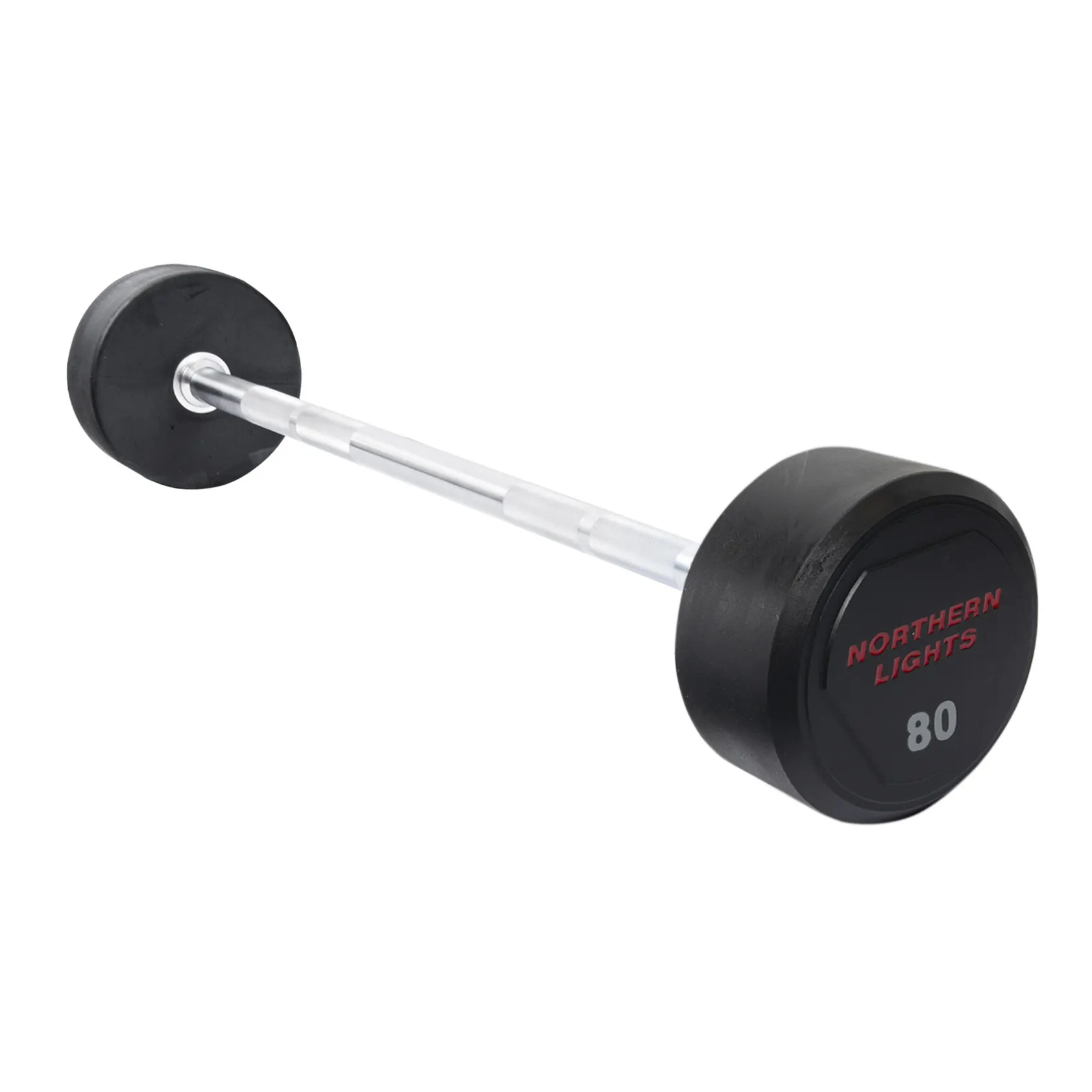 NL Logo Urethane Fixed Barbell, 80 lb