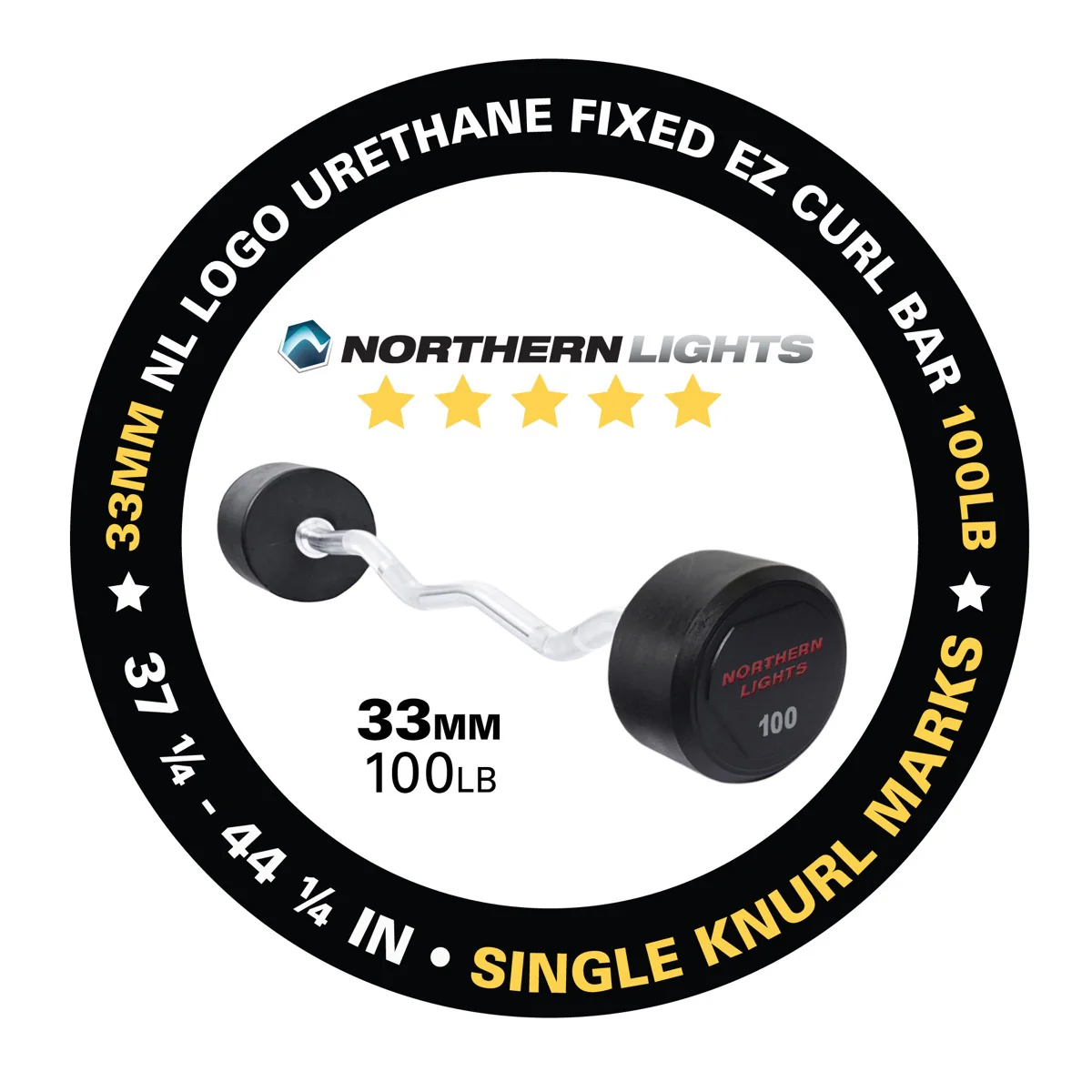 NL Logo Urethane Fixed EZ Curl, 100 lb - Image 3