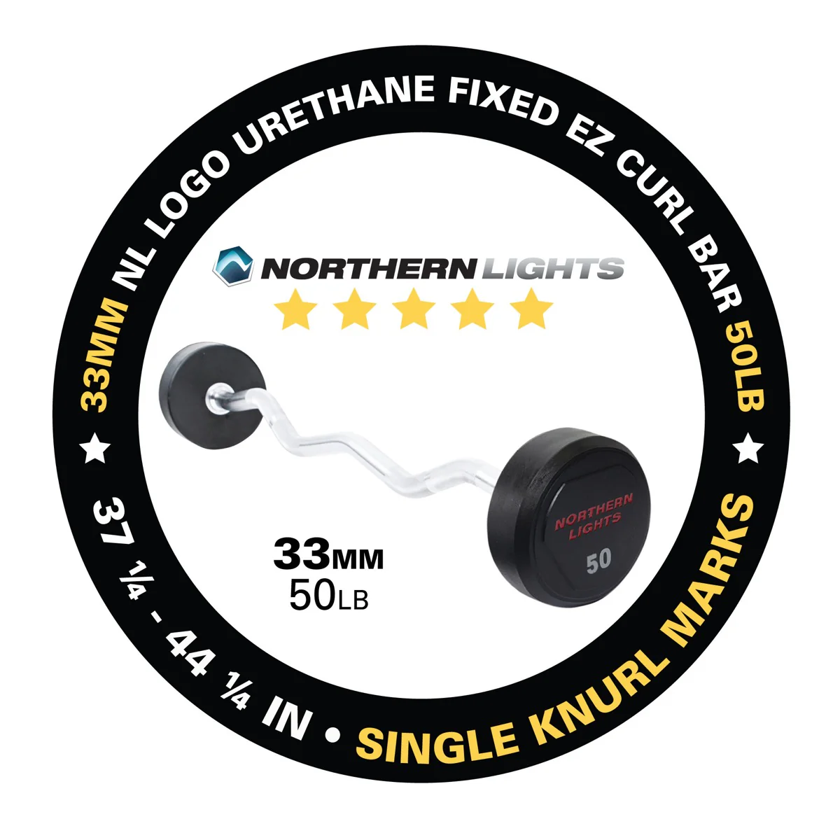 NL Logo Urethane Fixed EZ Curl, 50 lb - Image 3