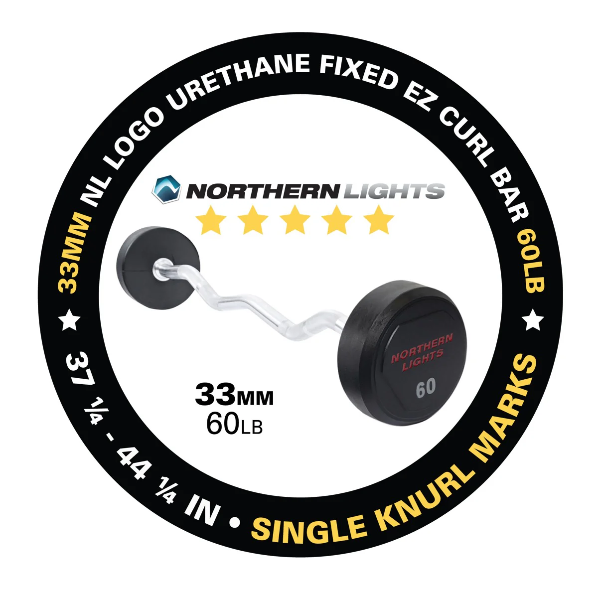 NL Logo Urethane Fixed EZ Curl, 60 lb - Image 3