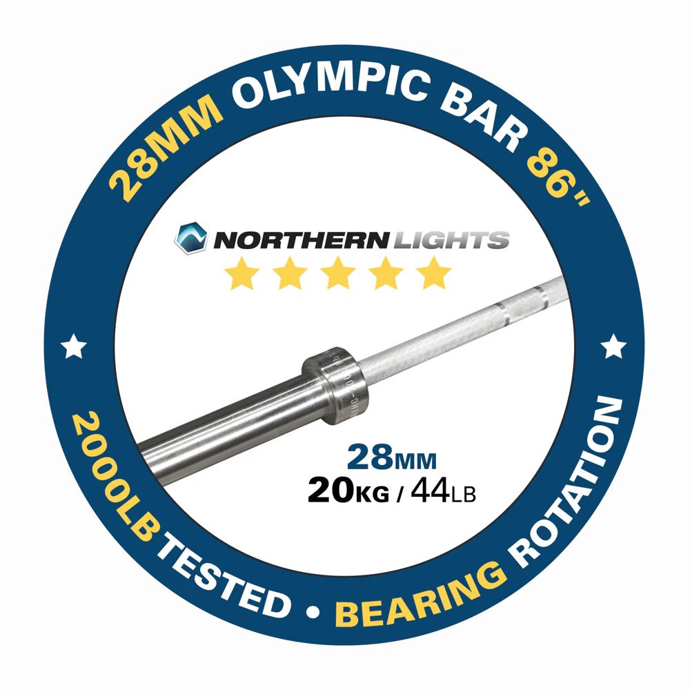 Hard Chrome Olympic Bar - 86", 28mm, Bearing - 2000lb Rating - Image 4