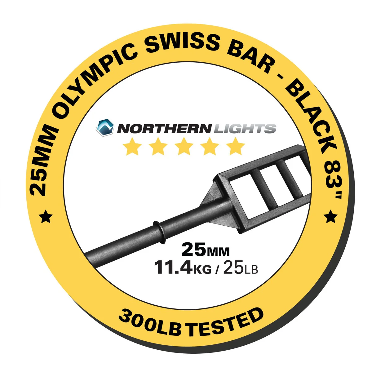 Olympic Swiss Bar - Black - Image 3