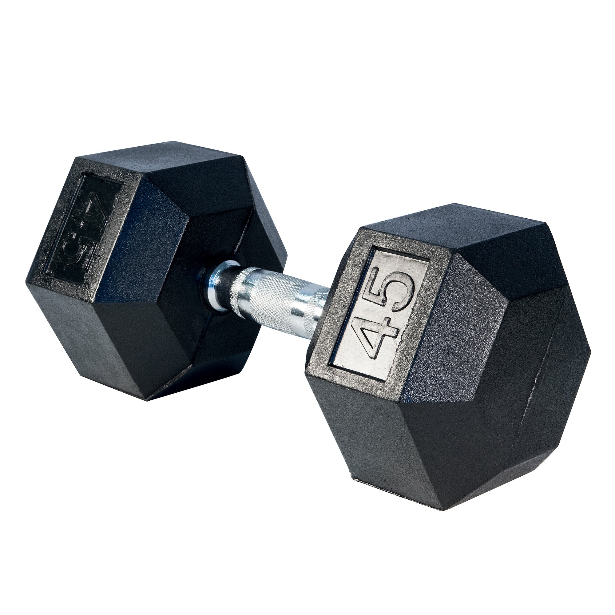Rubber Hex Dumbbell,n, 45lbs
