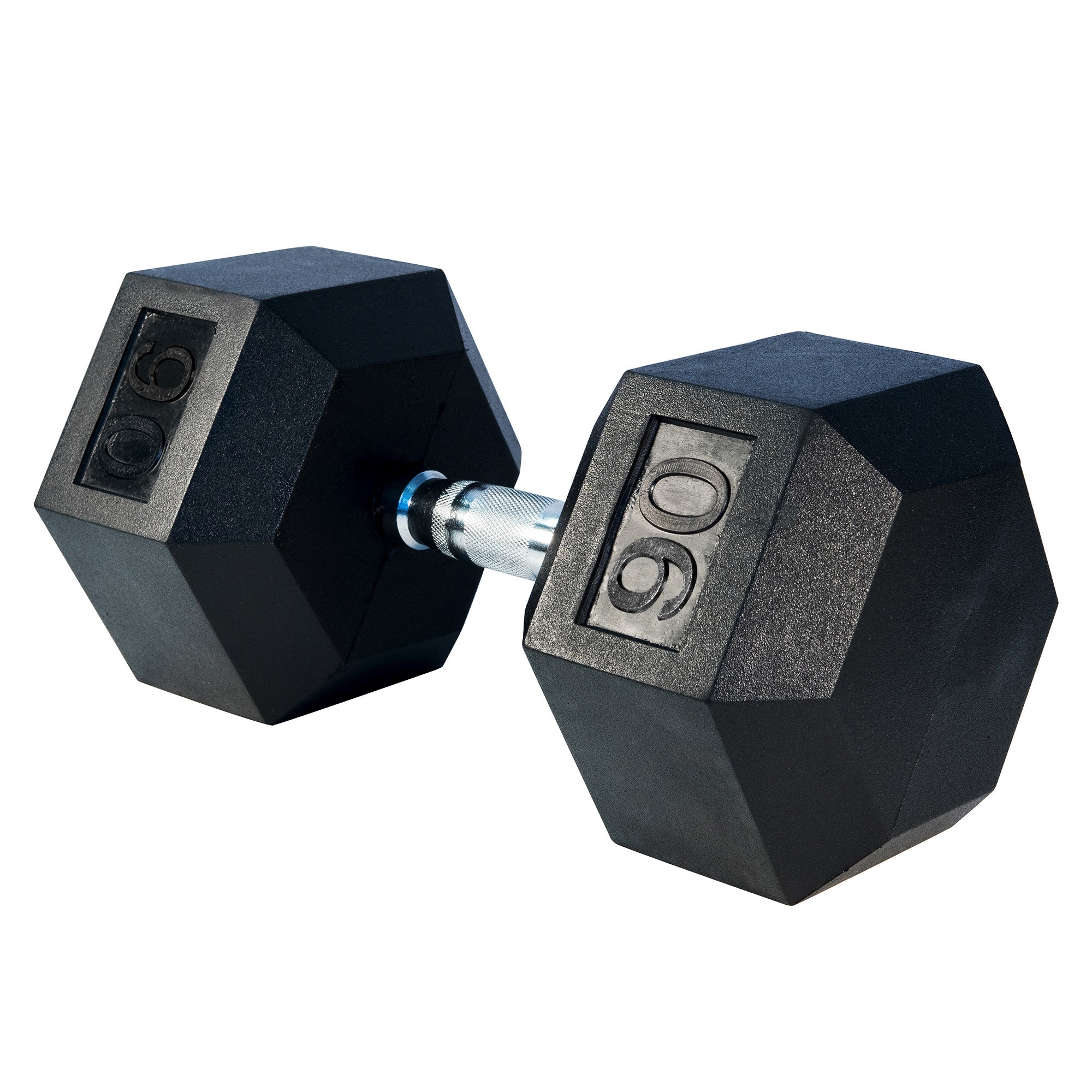 Rubber Hex Dumbbell,w, 90lbs