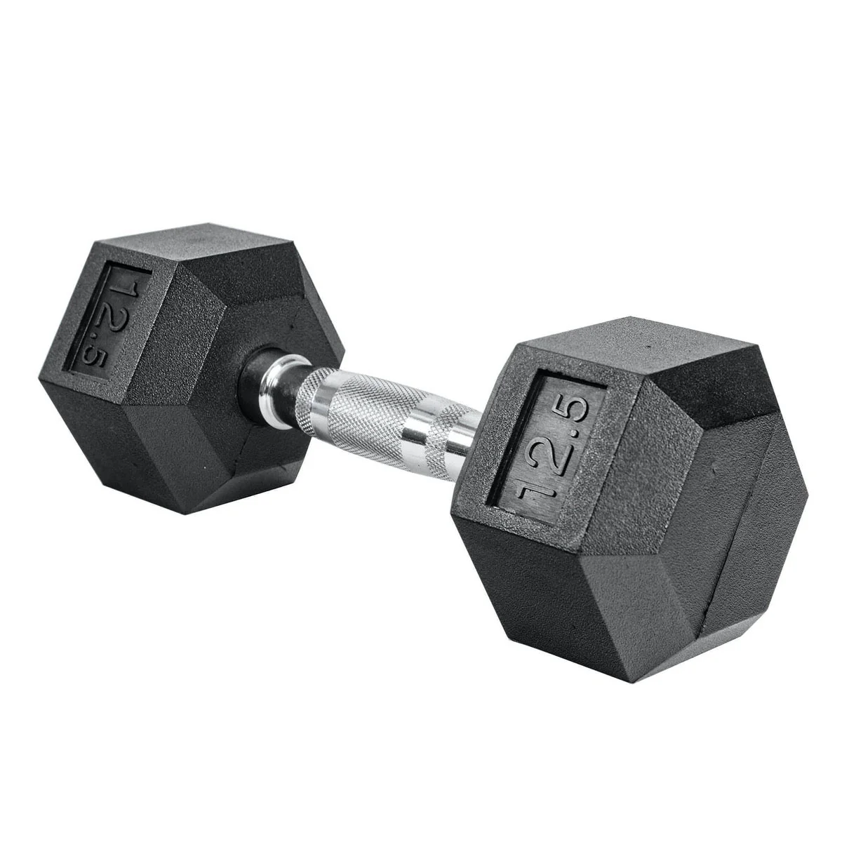 Rubber Hex Dumbbell,d, 12.5lbs
